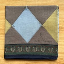 HANDKERCHIEF ART GEOMETRIC CHECKS PLAIN MEN'S POCKET SQUARE COTTON 18" D0283