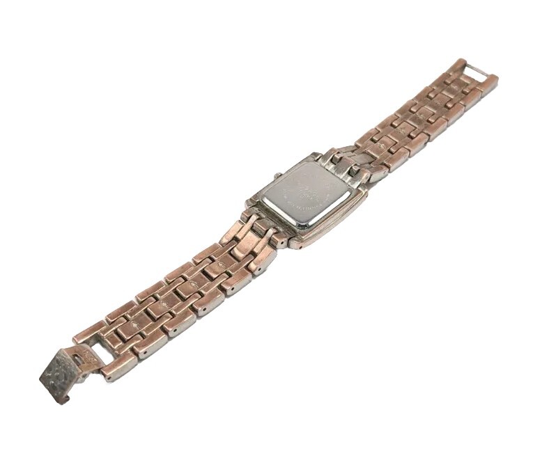 Ladies SilverTone Rectangular Watch with Rhinesto… - image 4