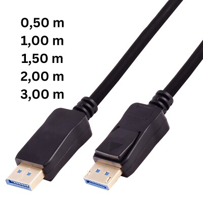 DisplayPort 2.0 Kabel 8K 5K 4K UHBR10 3D HDR10 bis 38Gbit/s 0,5m 1m 1,5m 2m 3m