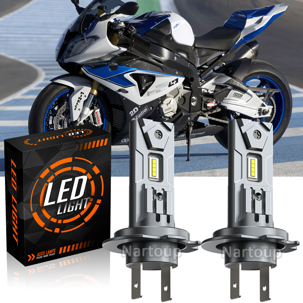 H7 Led Motorcycle Headlight Bulbs For BMW S1000RR HP4 2010-2018 6000K ...
