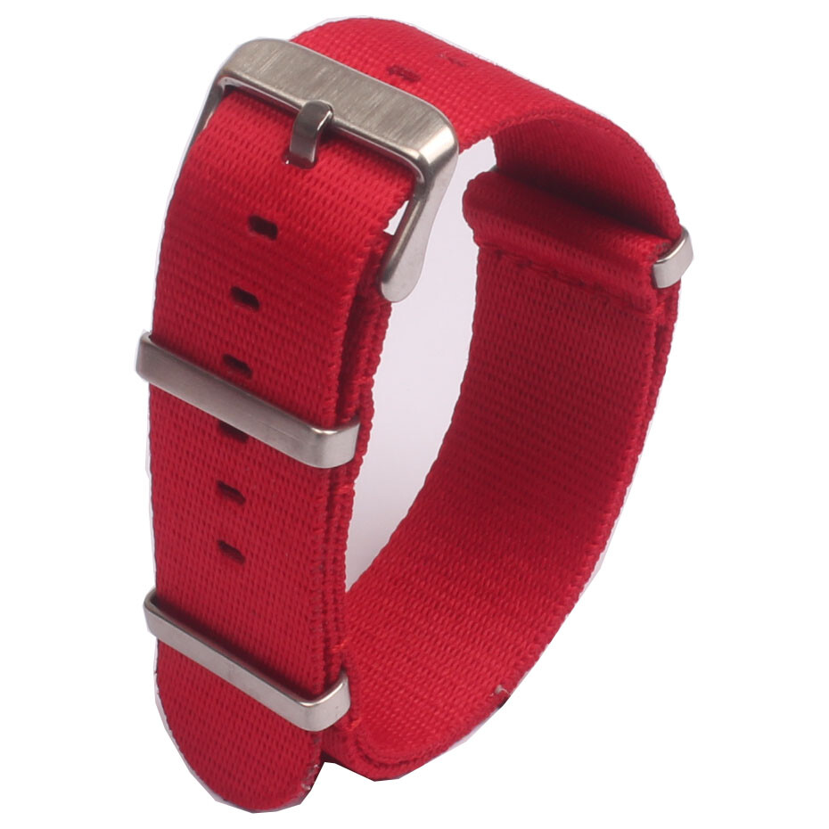 20/22mm Premium Military Contrast Seatbelt NATO Wrist Watch Strap Band