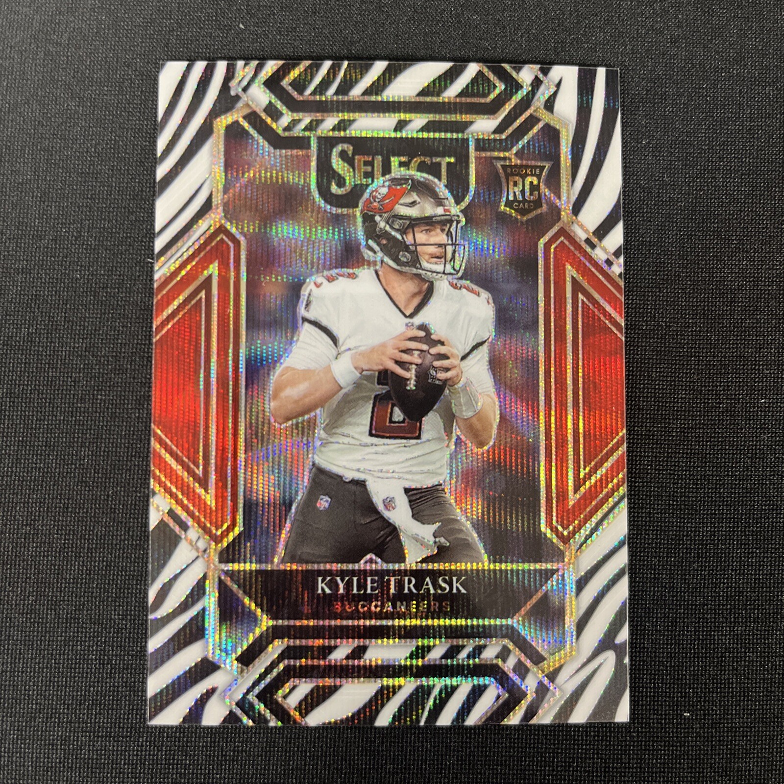 2021 Panini Select Kyle Trask Club Level Zebra Prizm SSSP