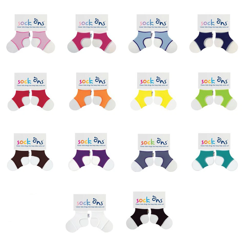 Baby Sock Ons Sock Keepers Size 0-6 Months - Choose Your Colour -QUICK DISPATCH!
