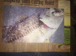 Bass 12" x 16" Tempered Glass Cutting Board New Nearly Unbreakable