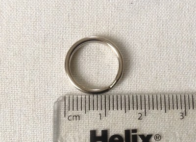 5x Strong Split Ring 15mm Keyring Silver Metal Alloy **UK SELLER