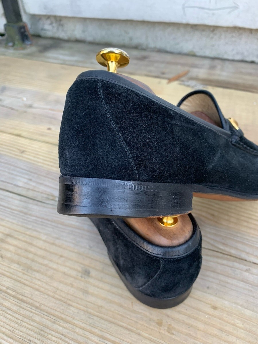 GUCCI Suede d with Web ビット ローファー9 Gucci Men's Suede Bit Loafer Shoes 9.5 D | eBay