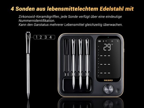 INKBIRD kabellos Fleischthermometer WiFi Bluetooth Thermometer Ofen Grill Smoker - Bild 13 von 17