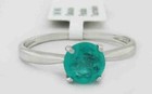 GENUINE 1.14 Cts PARAIBA TOURMALINE RING 10K WHITE GOLD - Free Certificate - NWT — photo 2
