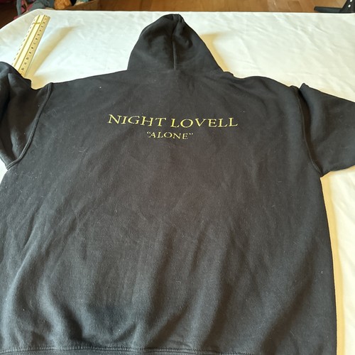 Night Lovell Alone Tour Black Hoodie Mens Large Rare - Picture 6 of 6