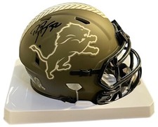 BRIAN BRANCH SIGNED LIONS SALUTE TO SERVICE MINI HELMET BECKETT WITNESS COA