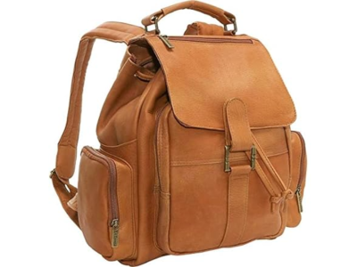 Le Donne Leather Classic Multi-Pocket Backpack  display picture 3