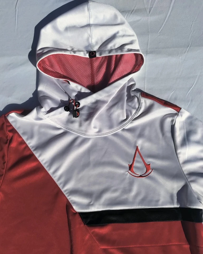 Assassins Creed Hoodie 2014 Men’s M Red Logo Black Flag Ubisoft Entertainment - Image 2 of 4