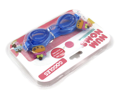 Num Noms Kids Swim Goggles Blue Adjustable Anti-Scratch Latex Free