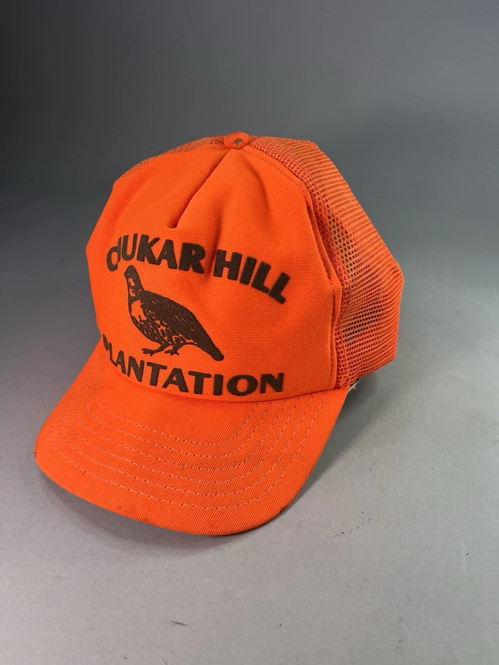 Винтажная охотничья шапка Chukar Hill Plantation с сетчатой застежкой сзади вышитая для дальнобойщиков - Изображение 2 из 4