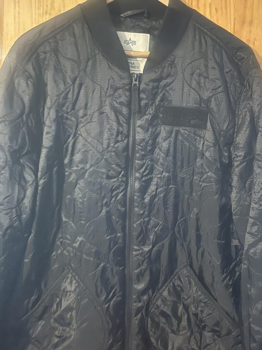 Alpha Industries Lightweight Quilted Jacket Black XL LKZ Alpha Industries Lightweight Quilted Jacket Black XL LKZ