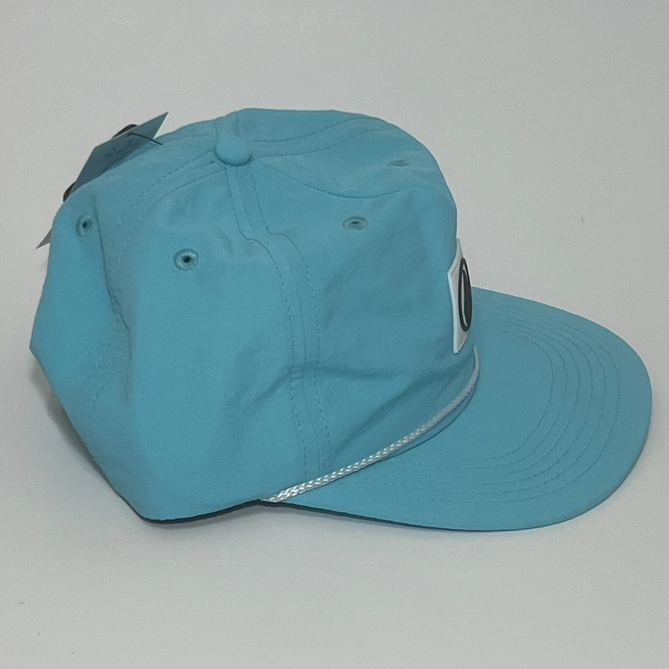 Volcom Light Teal Blue Wave Rider Adjustable Baseball Cap Hat Rope Beach Surf OS - Image 3 of 4