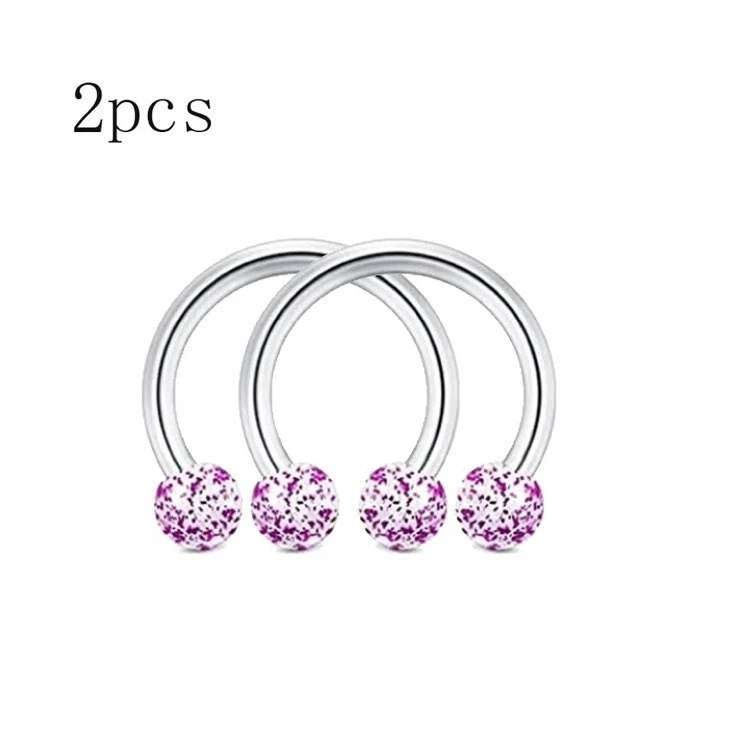 10 Ptz Piercing ACCIAIO INOX barbell barretta bilancino Orecchio Lingua Unisex - Immagine 3 di 4