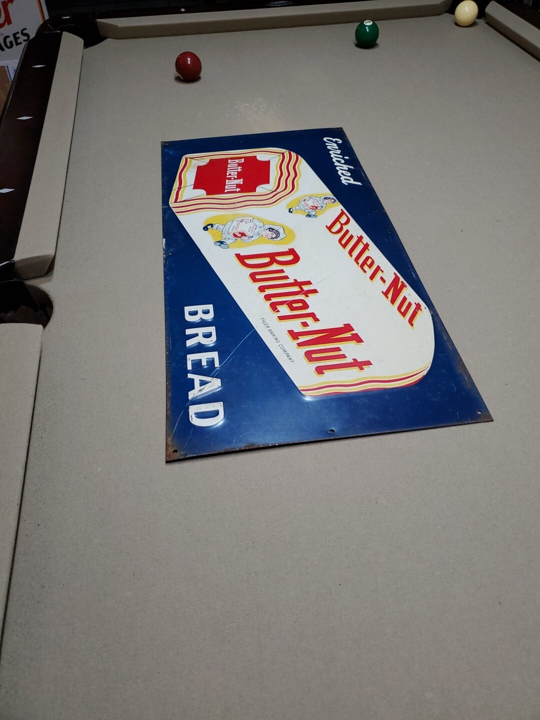 c.1940s Original Vintage Enriched ButterNut Bread Sign Metal Embossed Baker Gas eBay