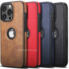Shockproof Leather Case For iPhone 17 16 15 14 Plus 13 12 11 Pro Max Slim Cover