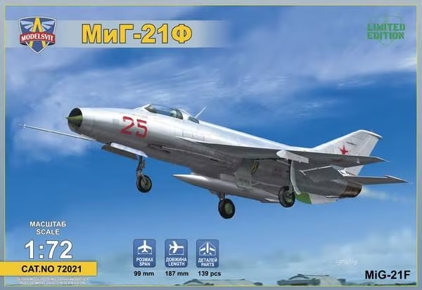 ModelSvit Model kit 72021 1:72nd scale MiG-21F(Izdeliye ""72"") Soviet supersonic