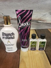 Snooki Brunch So Hard Bronzer Body Scrub Shimmer Lotion Tanning Lotion Bundle 