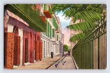 Postcard Louisiana New Orleans LA St Anthony Alley 1943 Posted Linen