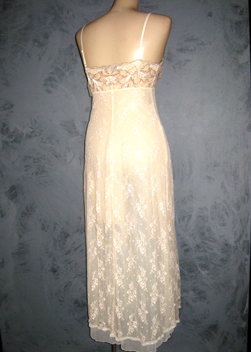 Claire Pettibone Luxury Lingerie Set Lace Long Gown Thong Chantal S New Unworn - Picture 8 of 14