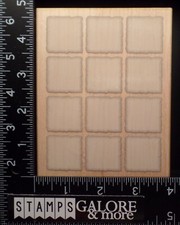 HERO ARTS RUBBER STAMPS SHADOW SOLID BACKGROUNDS S2057 12 BLOCKS SQUARE BIN-Y