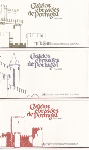 Portugal 1986-88 18 booklets (COMPLETE SET) of Castles and Shields MNH VF - 第 2/12 張圖片