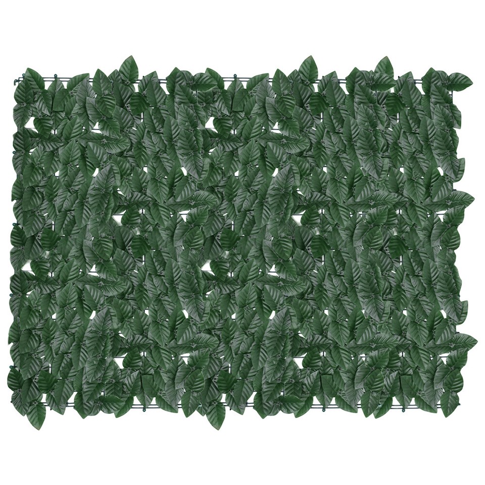 Artificial Hedge Privacy Screen Panel – Faux Ivy Leaf Mat For Fence & Yard Decoration