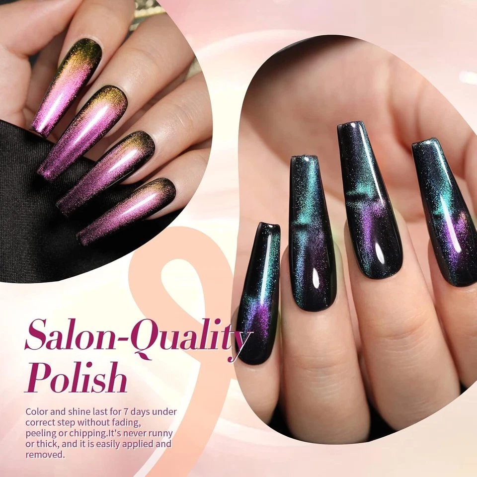 Magnet Nagellack 6ML 3D Schwarzer Basis mit Magnetstick - Bild 4 von 4