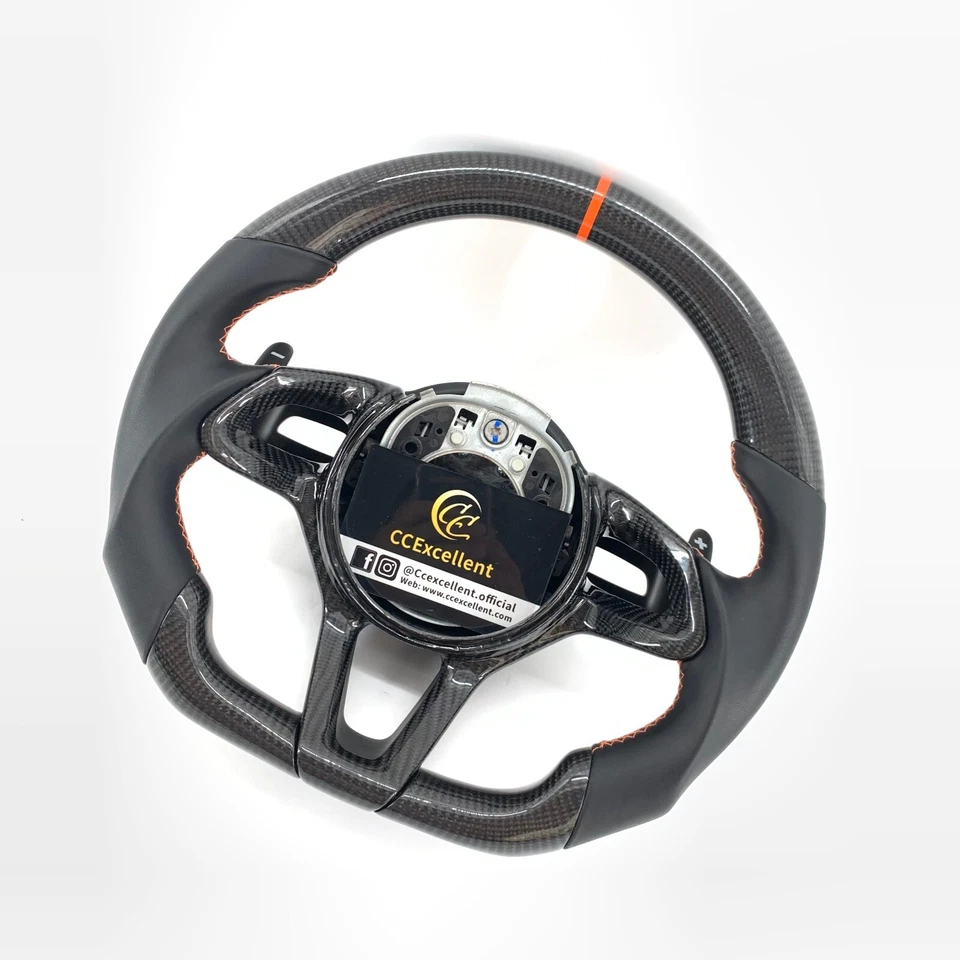 For McLaren 650S MP4-12C 570S 570GT 600LT 2015-2023 Carbon Fiber Steering Wheel - Imagem 3 de 4