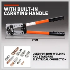 140PCS Copper Lugs Ring Terminals Bare Battery Welding Crimp Wire Connectors Kit