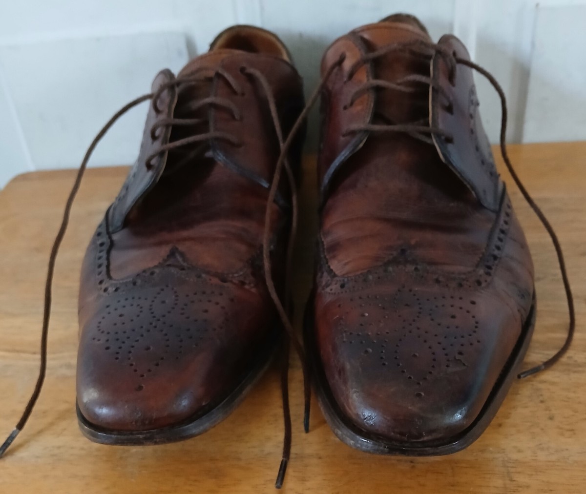 Magnanni Sergio Wingtip Oxford 13974 Brown Leather Dress Shoes Mens Size 12 M Magnanni Sergio Wingtip Oxford 13974 Brown Leather Dress  main image 2