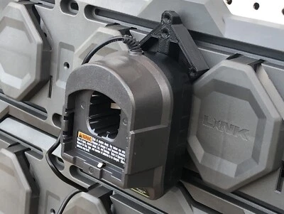 Small Ryobi Charger Holder for Ryobi Link Wall Rail garage organizer w/wire clip