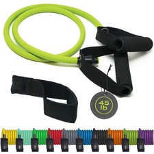 Single Resistance Bands Set, Exercise Bands, Workout Bands with Fitness Band,...