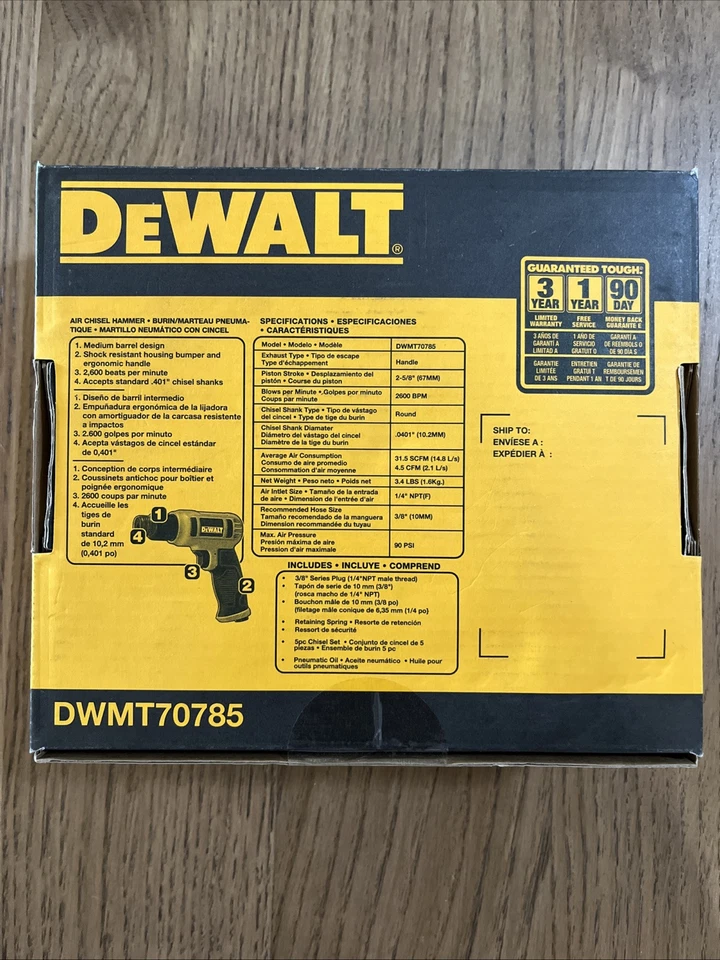 DEWALT DWMT70785 Pneumatic Air Hammer with Chisel and Touch Control Trigger - Image 2 of 4