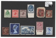 GB Collections 1929 PUC set of 4 um, 1959 2nd DLR 10s used, 6d control Z36