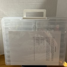4" X 6" Photo Cases and Clear Craft Keeper with Handle - 16 Inner Cases Plastic