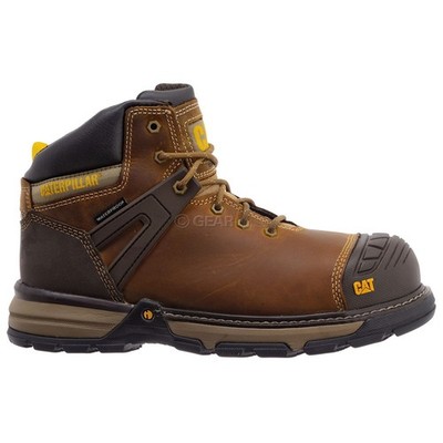 Caterpillar Excavator Superlite Comp Toe Leather Work Boots ASTM EH, Mens Size