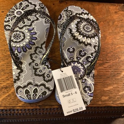 NWT-Vera Bradley Women's Size Small-5-6-Flip Flops* Tranquil Medallion*