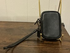 Very Rare HTF Vintage Leather Coach Wristlet Zip Belt Pouch Wallet Coin Purse