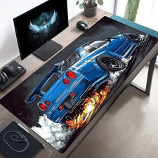 40 90cm Large Durable Polyester Blue Sports Car Design Mouse Pad Gaming and Off