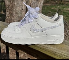 Nike Custom Pearl Air Force 1 Boda Nupcial Zapatillas Blanco Mujer 8.5. LEER