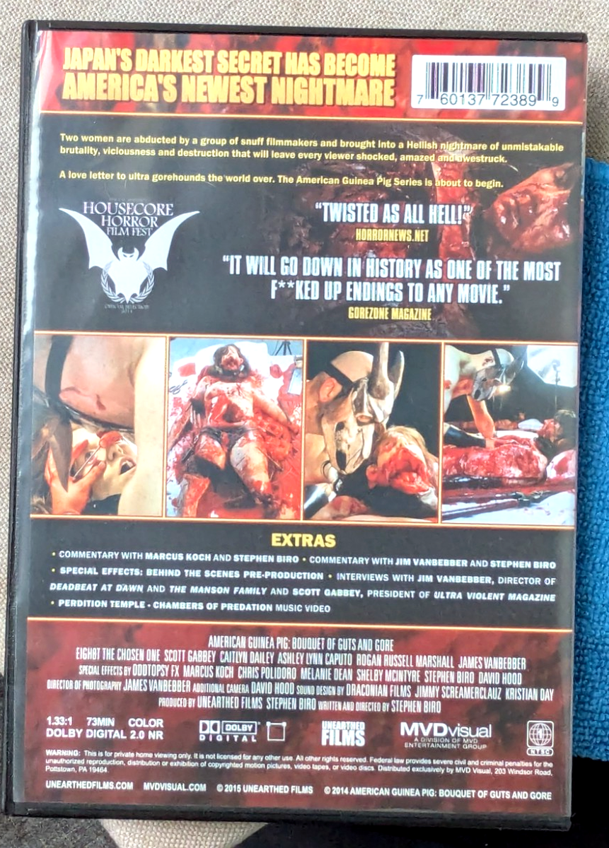 American Guinea Pig: Bouquet of Guts and Gore (DVD, 2014) for sale