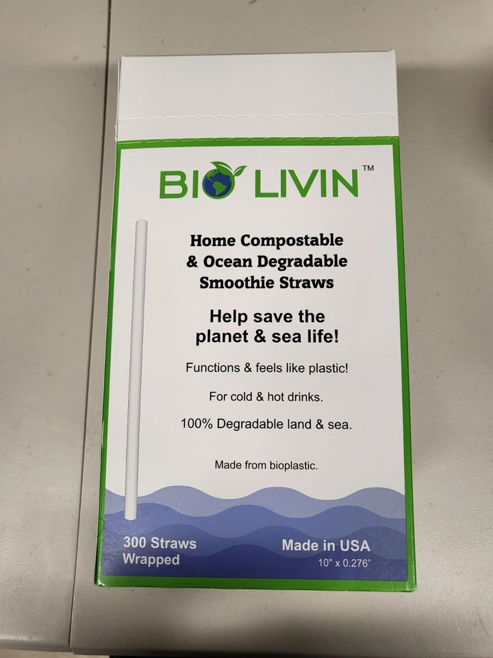 2400 Straws Individually Wrapped 100% Plant-Based Compostable - Biodegradable - Image 4 of 4