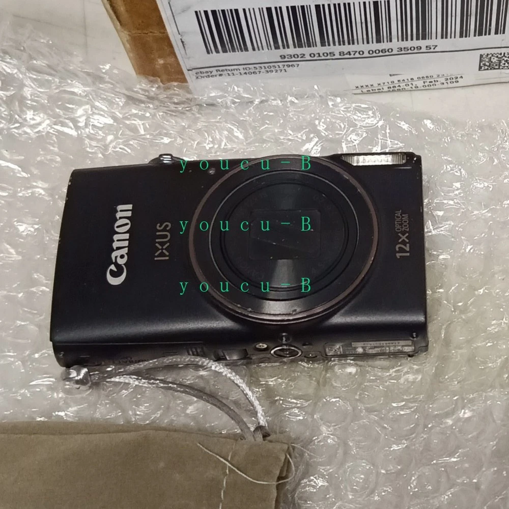 Canon IXUS 285 Digital Camera 20.2MP 12X Optical Zoom Built-in Wi-Fi Black