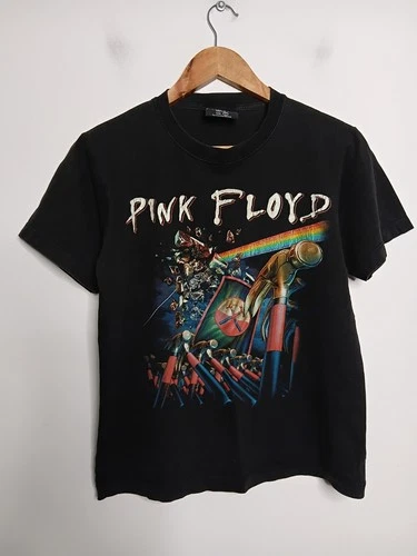 Vintage Pink Floyd Shirt Mens S Small Black Rock Chang Glitter Hammers Rainbow