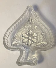 Indiana Glass Sandwich Glass Tiara Trinket Dish Spade Clear