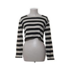 Zara, Strickpullover, Größe: L, Schwarz/Weiß, Baumwolle/Polyester, Streifen #mNB